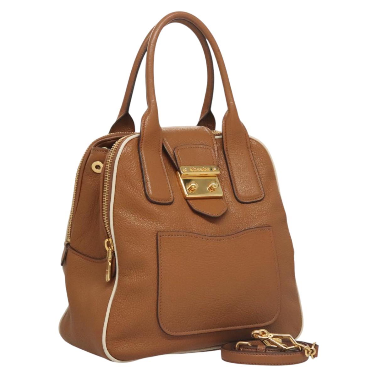 Miu Miu, Brown, Leather, handbag