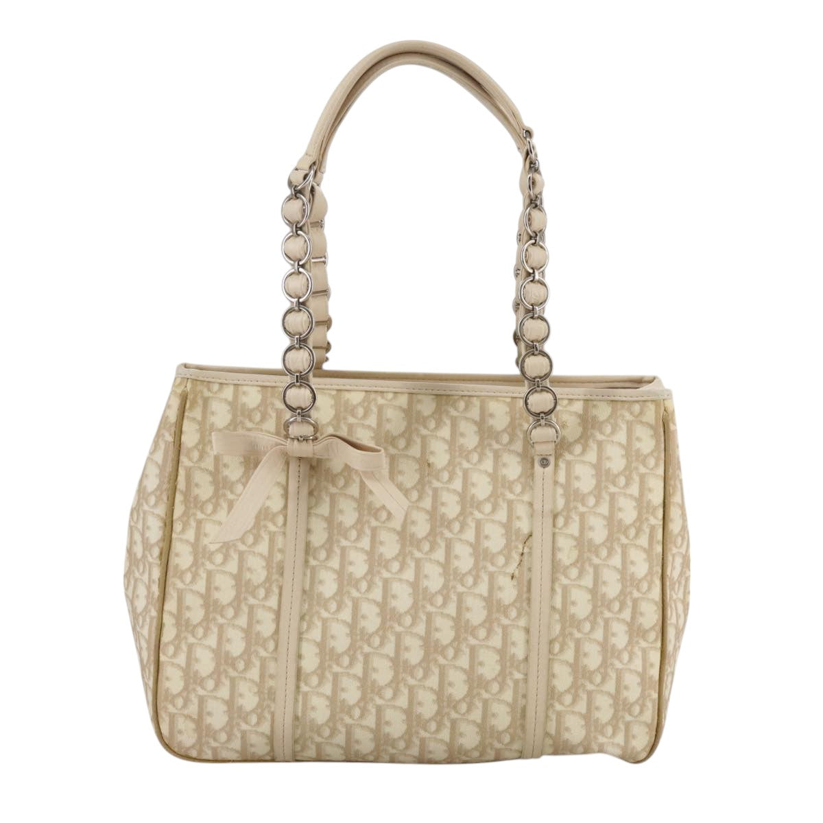 Dior Romantique, Beige, Canvas, shoulder