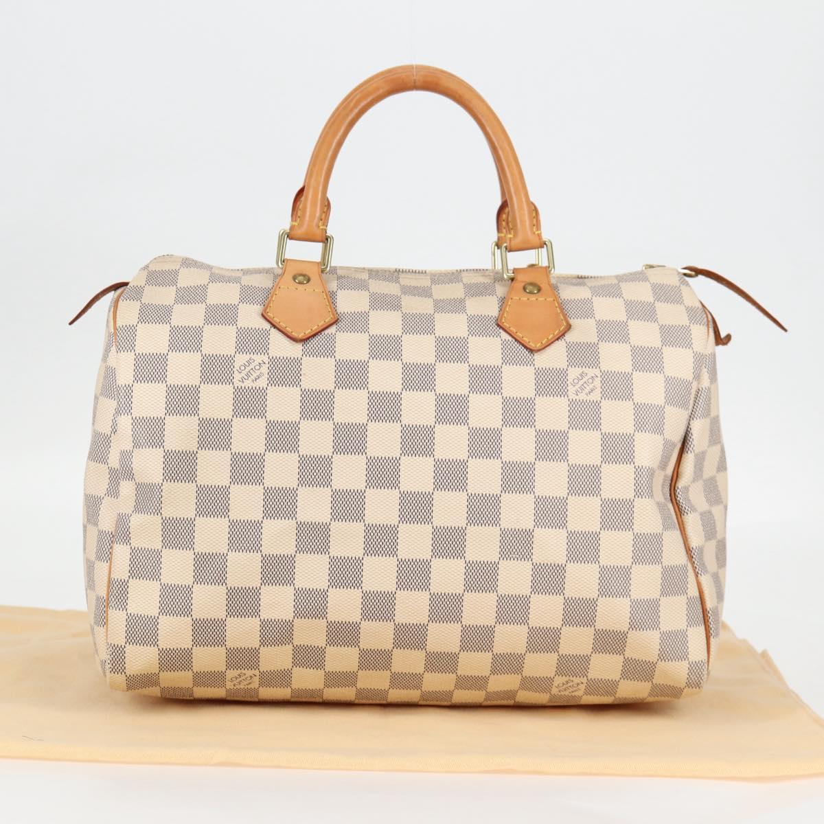 Louis Vuitton Speedy 30, White, Canvas, handbag