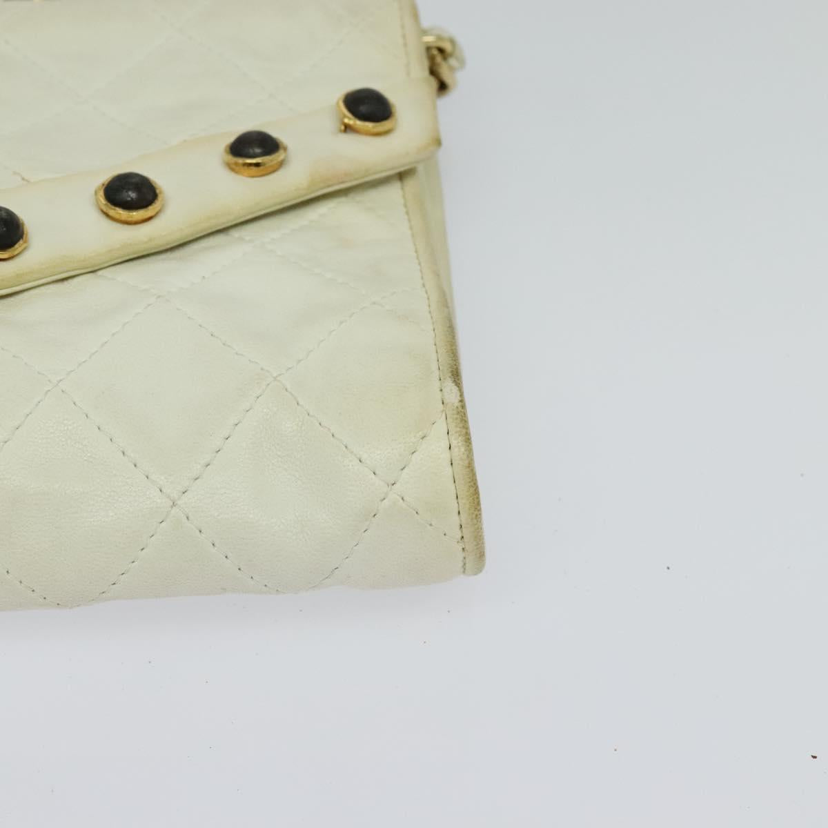Chanel, White, Leather, shoulder