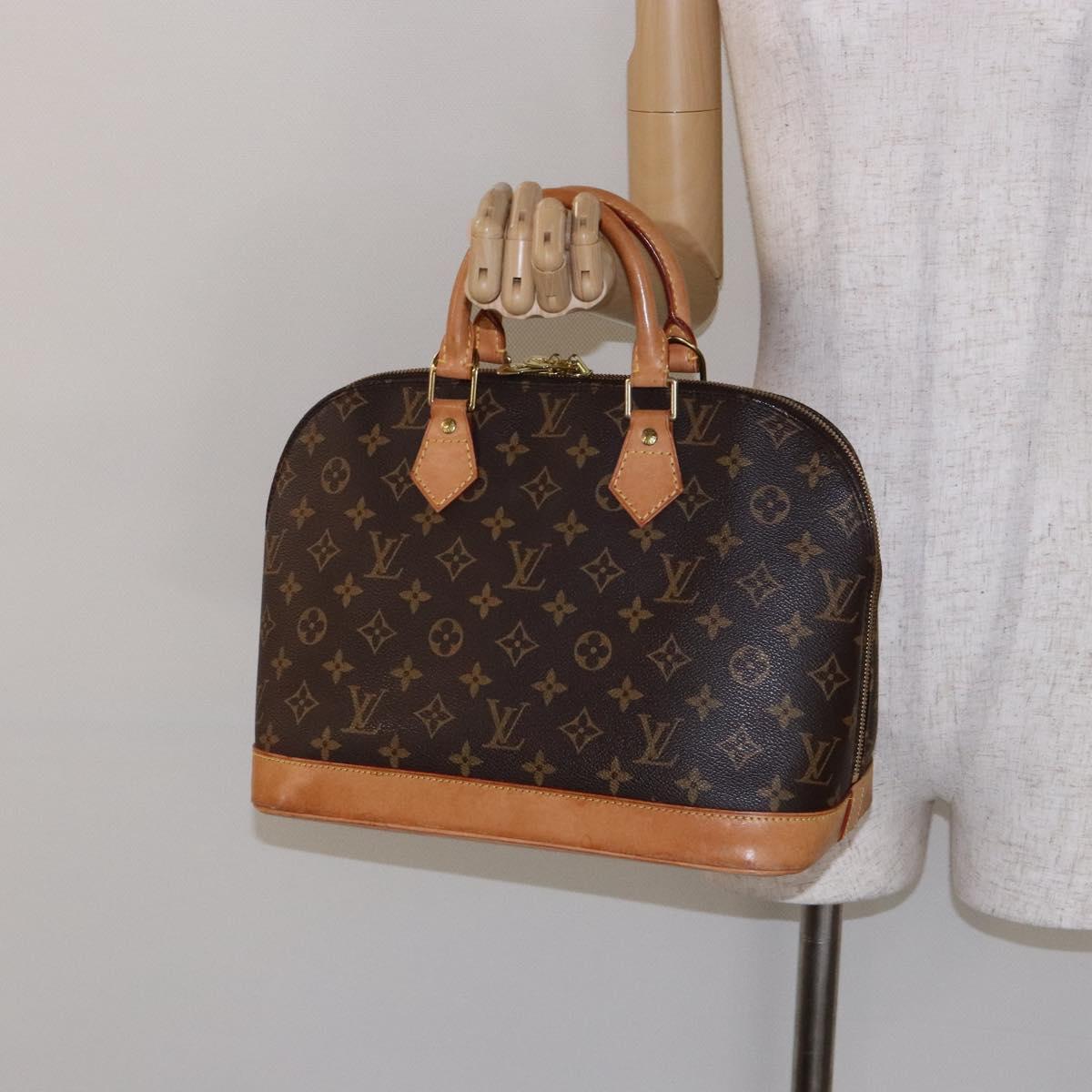 Louis Vuitton Alma, Brown, Canvas, handbag