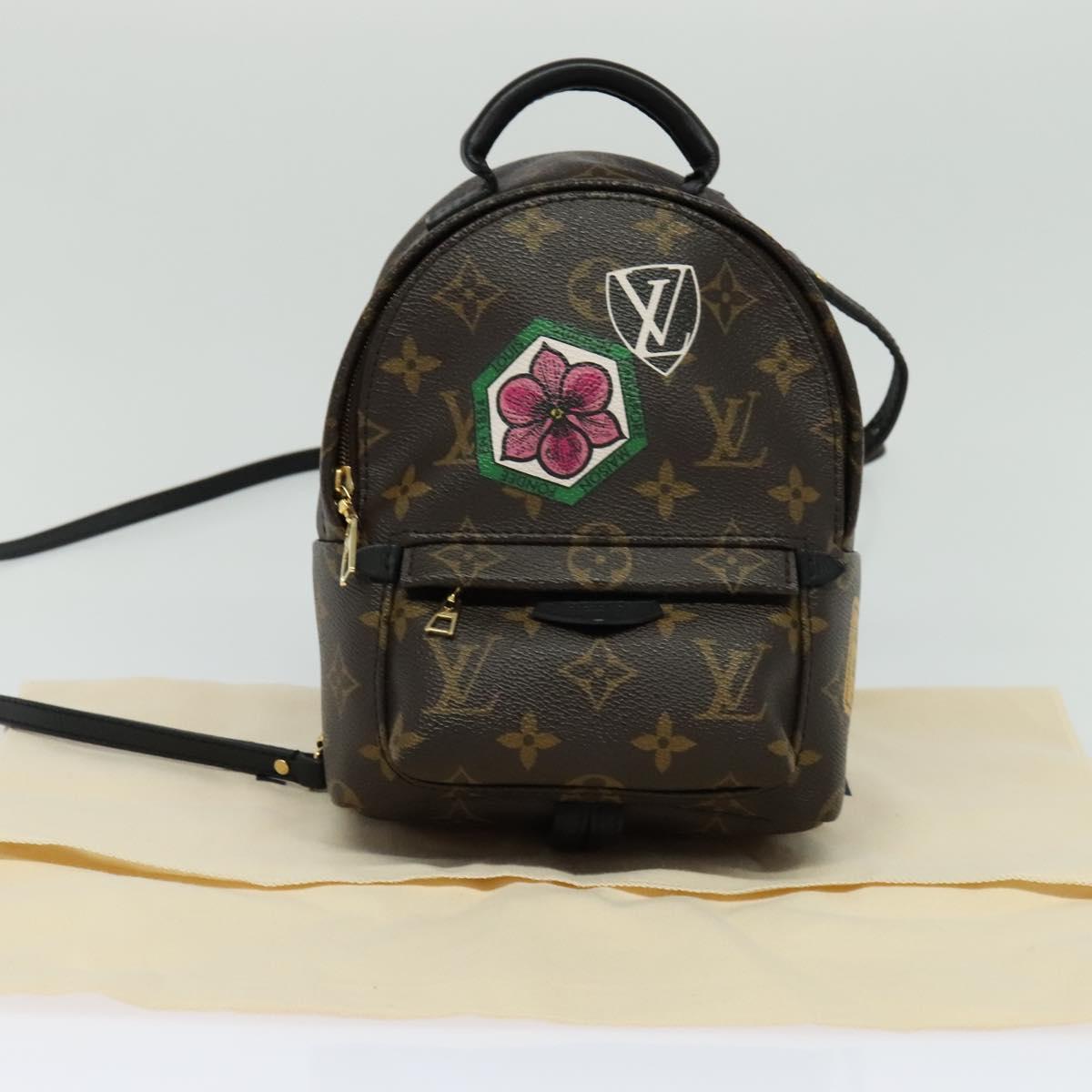 Louis Vuitton Palm Springs mini, Brown, Canvas, backpack