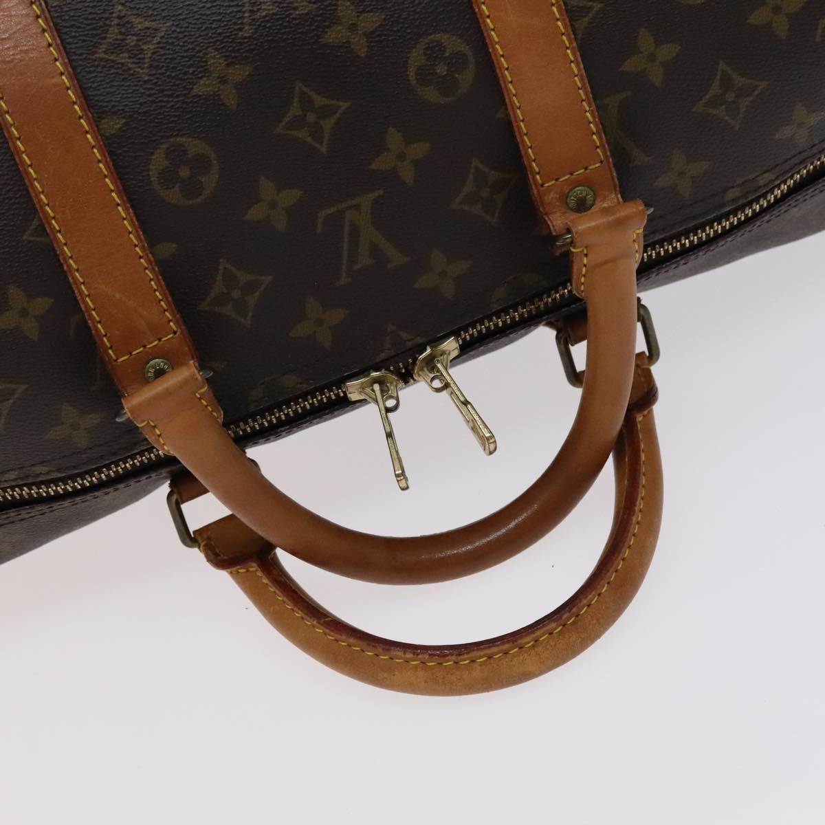 Louis Vuitton Keepall 55, Brown, Canvas, travel