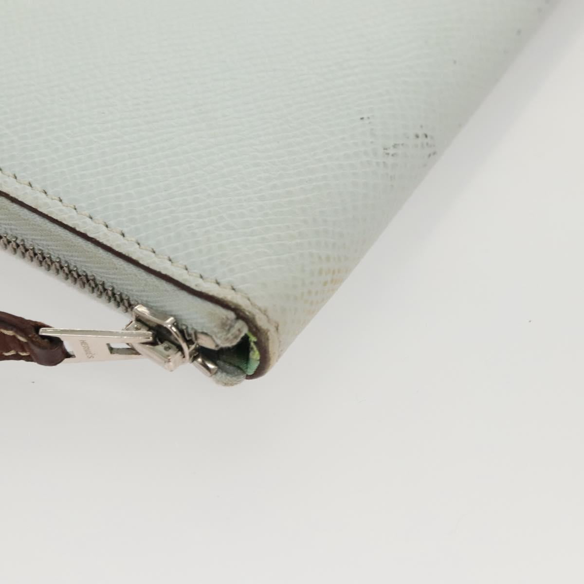 Hermès Silk'In, White, Leather, wallet
