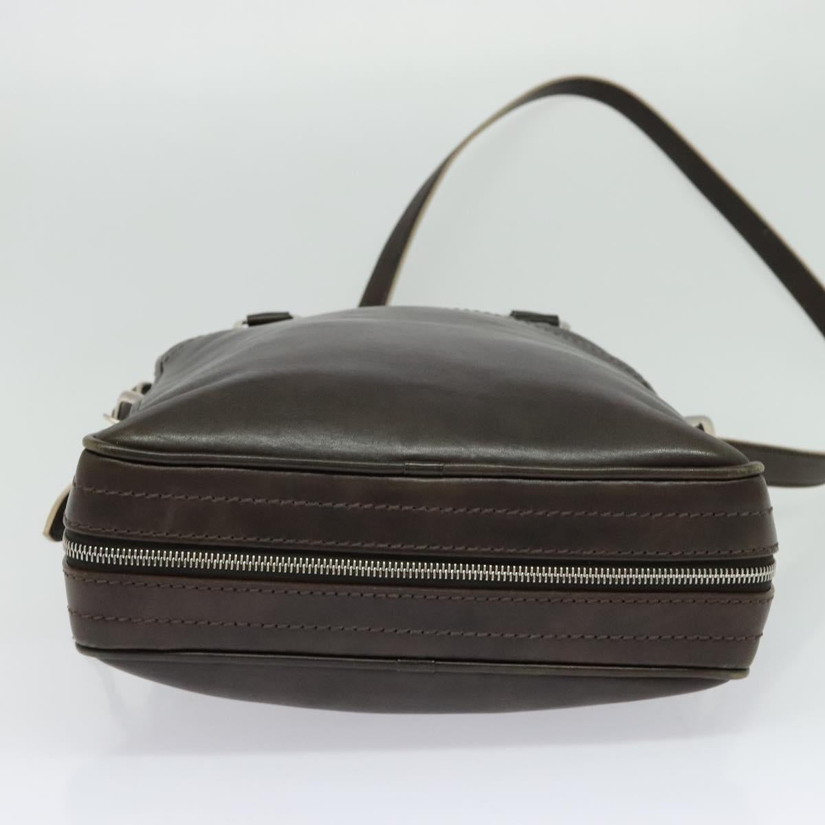 Louis Vuitton Bequia, Brown, Leather, handbag