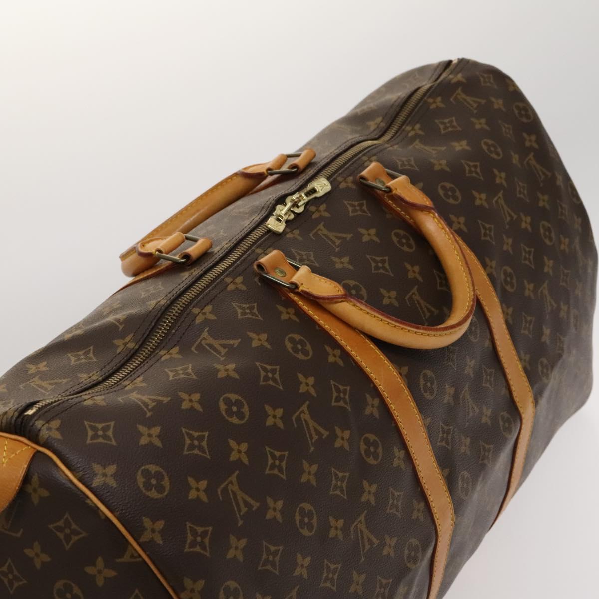 Louis Vuitton Keepall 60, Brown, Canvas, travel