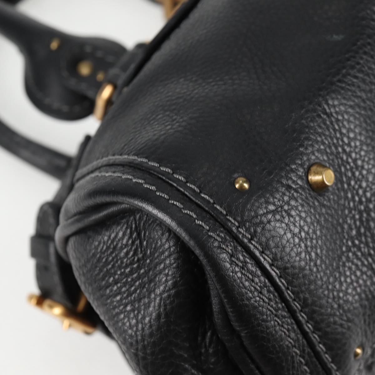 Chloé Paddington, Black, Leather, handbag