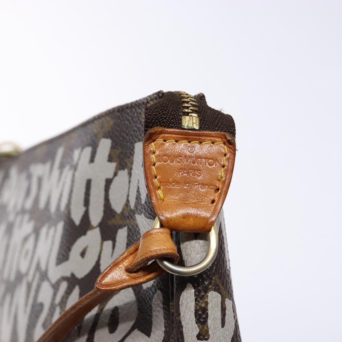 Louis Vuitton Pochette Accessoire, Brown, Canvas, clutch