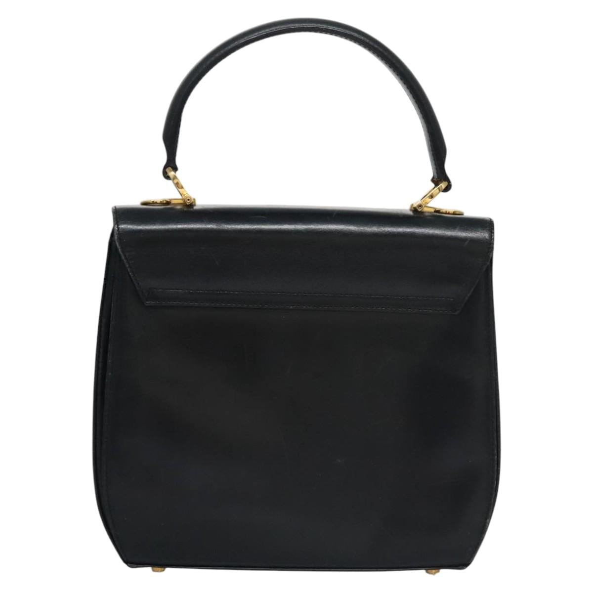 Salvatore Ferragamo Gancini, Black, Leather, handbag