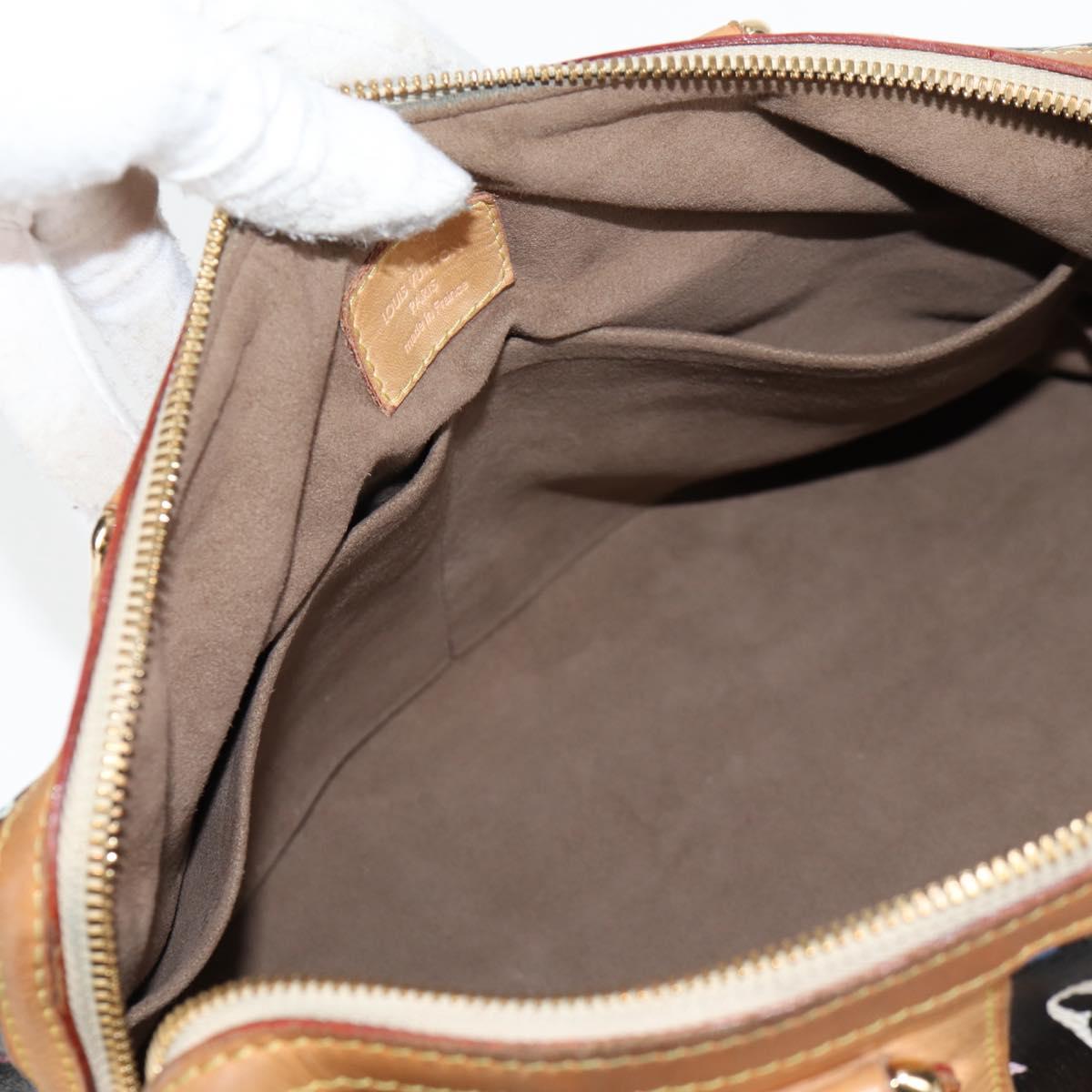 Louis Vuitton Courtney, Black, Canvas, handbag
