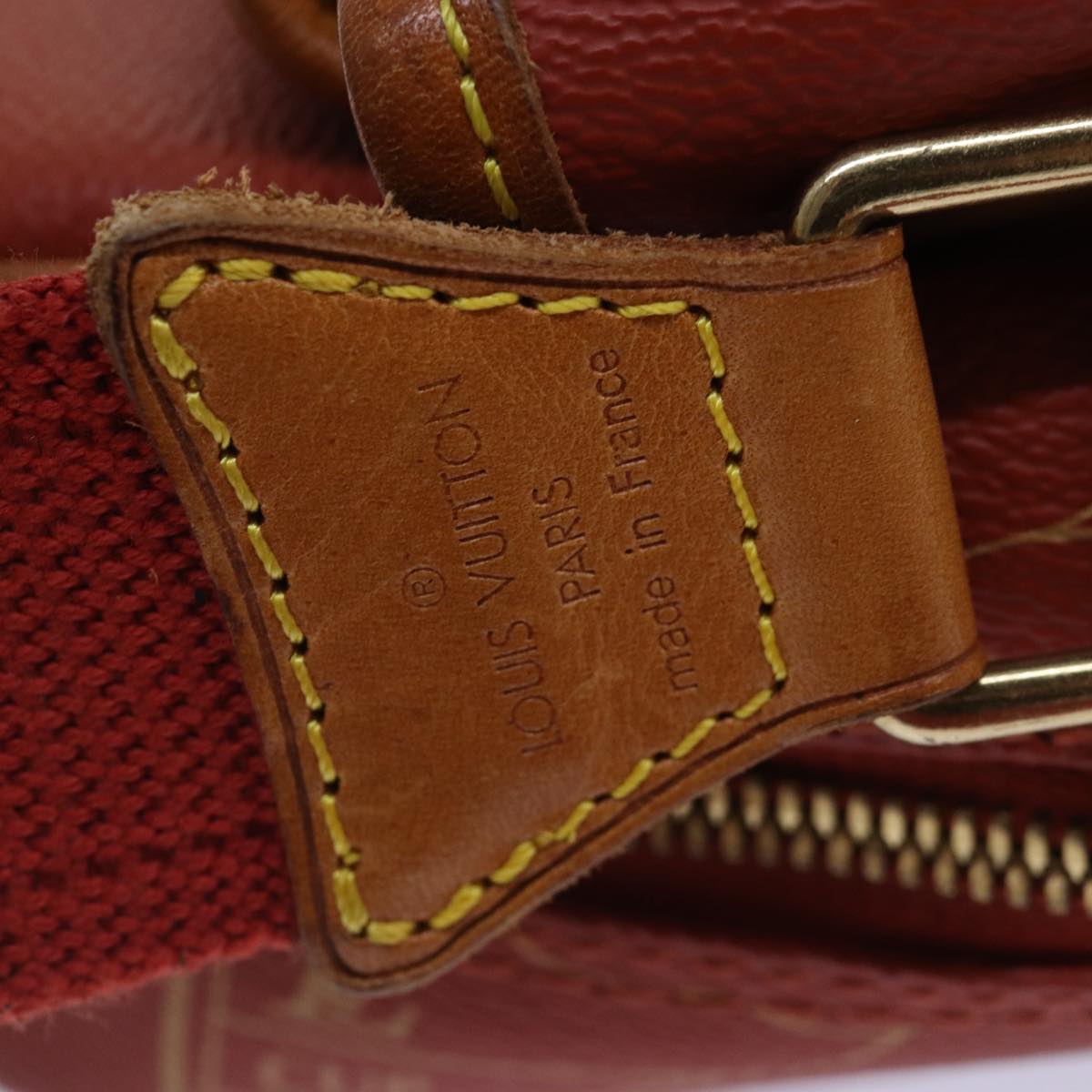Louis Vuitton America's Cup, Red, Canvas, shoulder