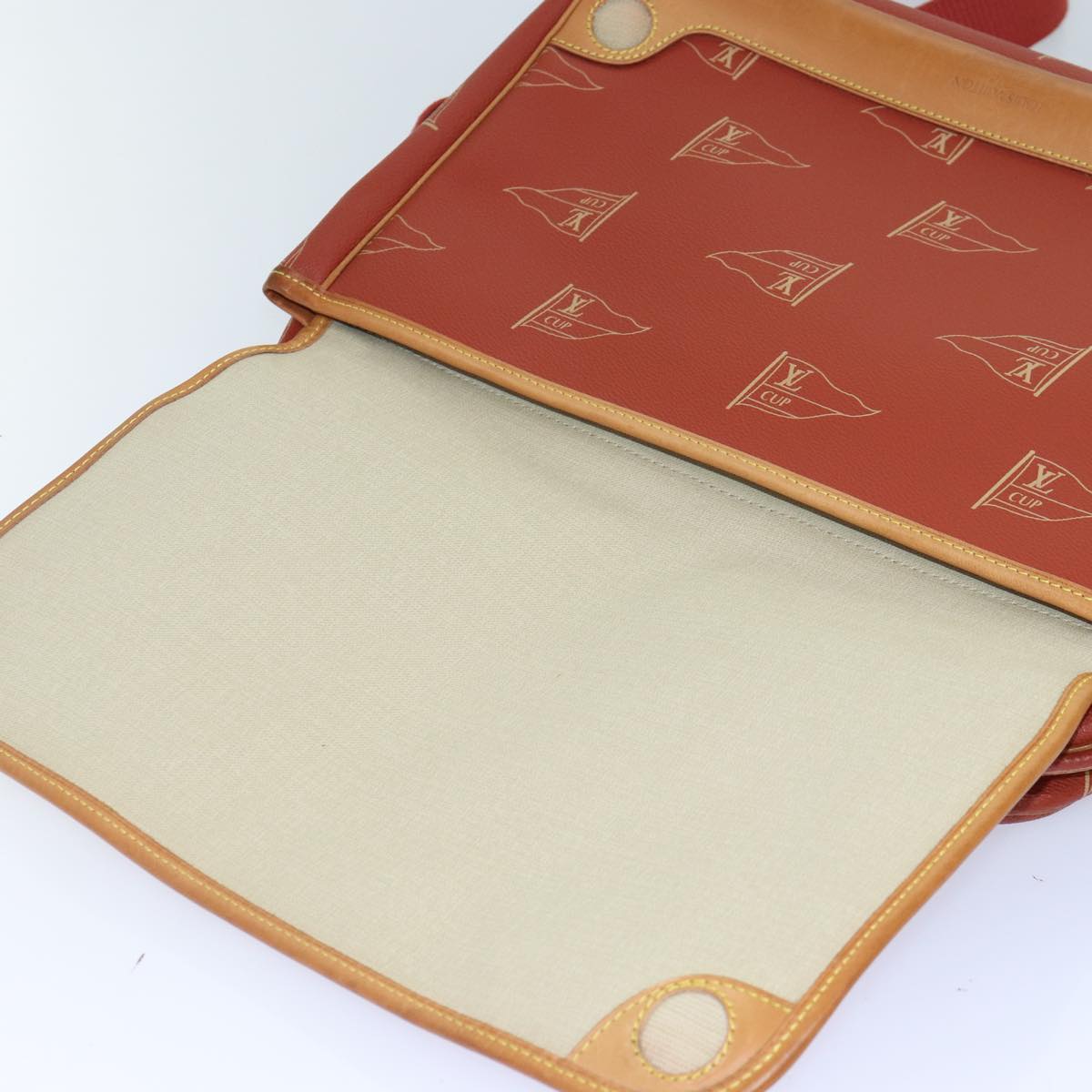 Louis Vuitton America's Cup, Red, Canvas, shoulder