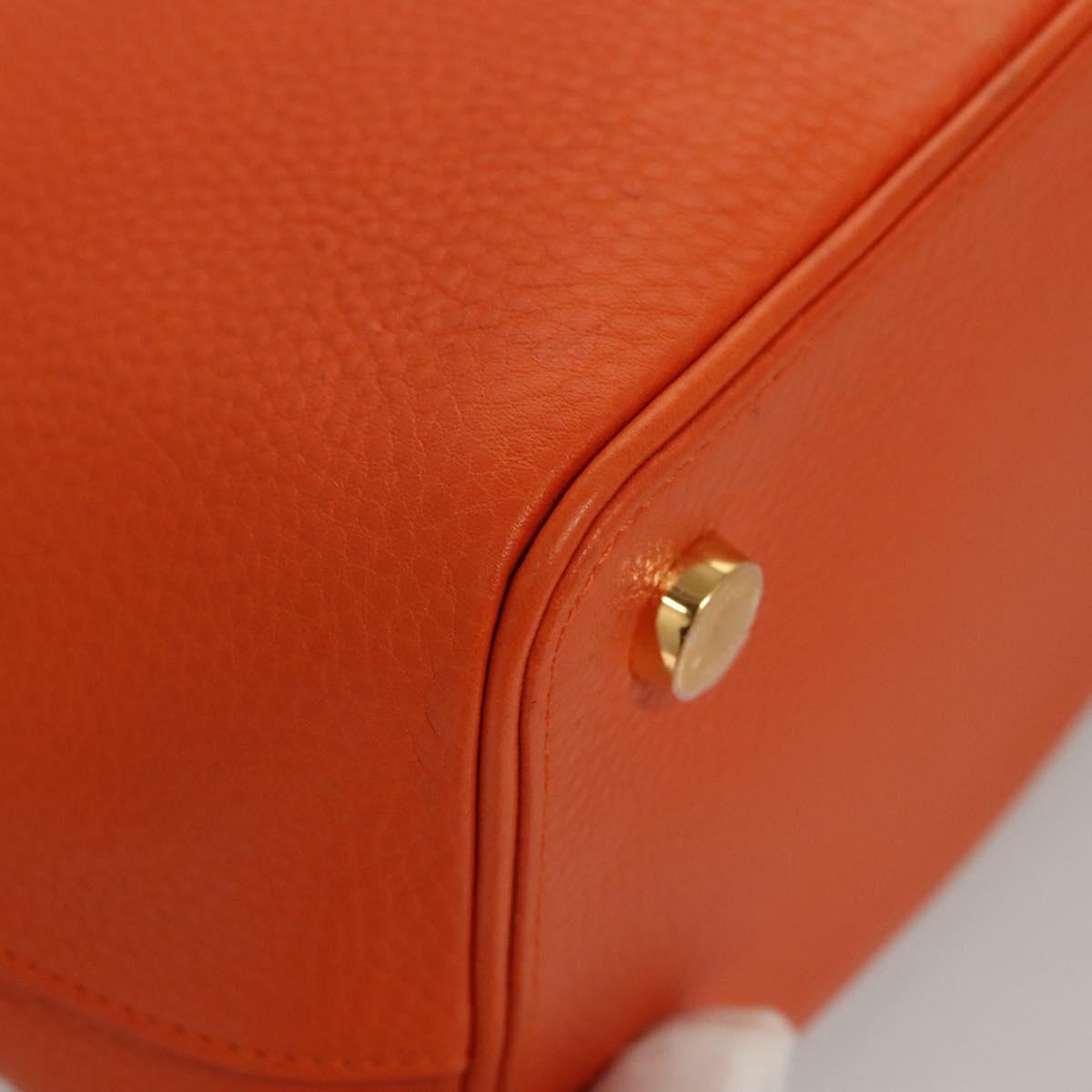 Louis Vuitton Lockit, Orange, Leather, handbag