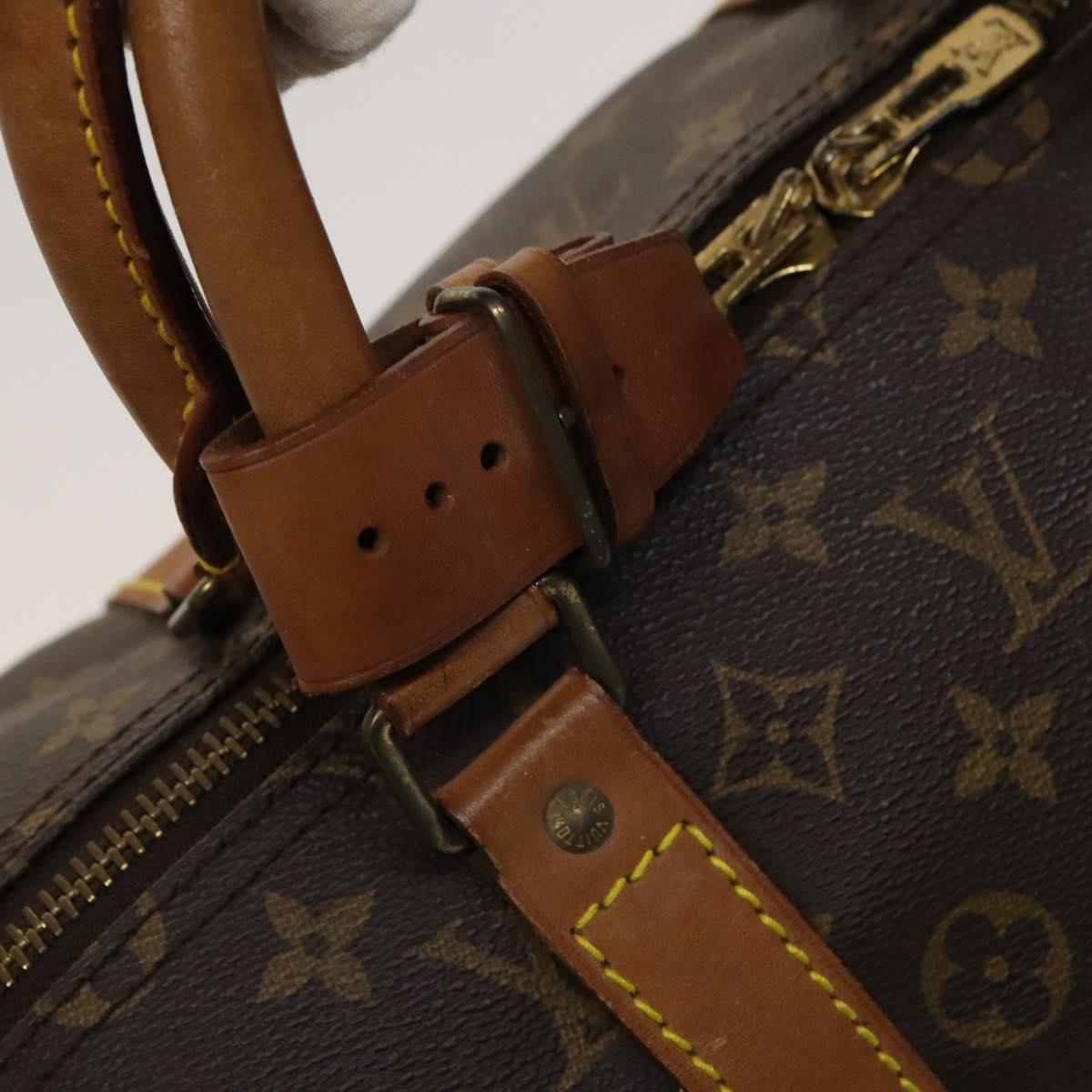 Louis Vuitton Keepall 55, Brown, Canvas, travel
