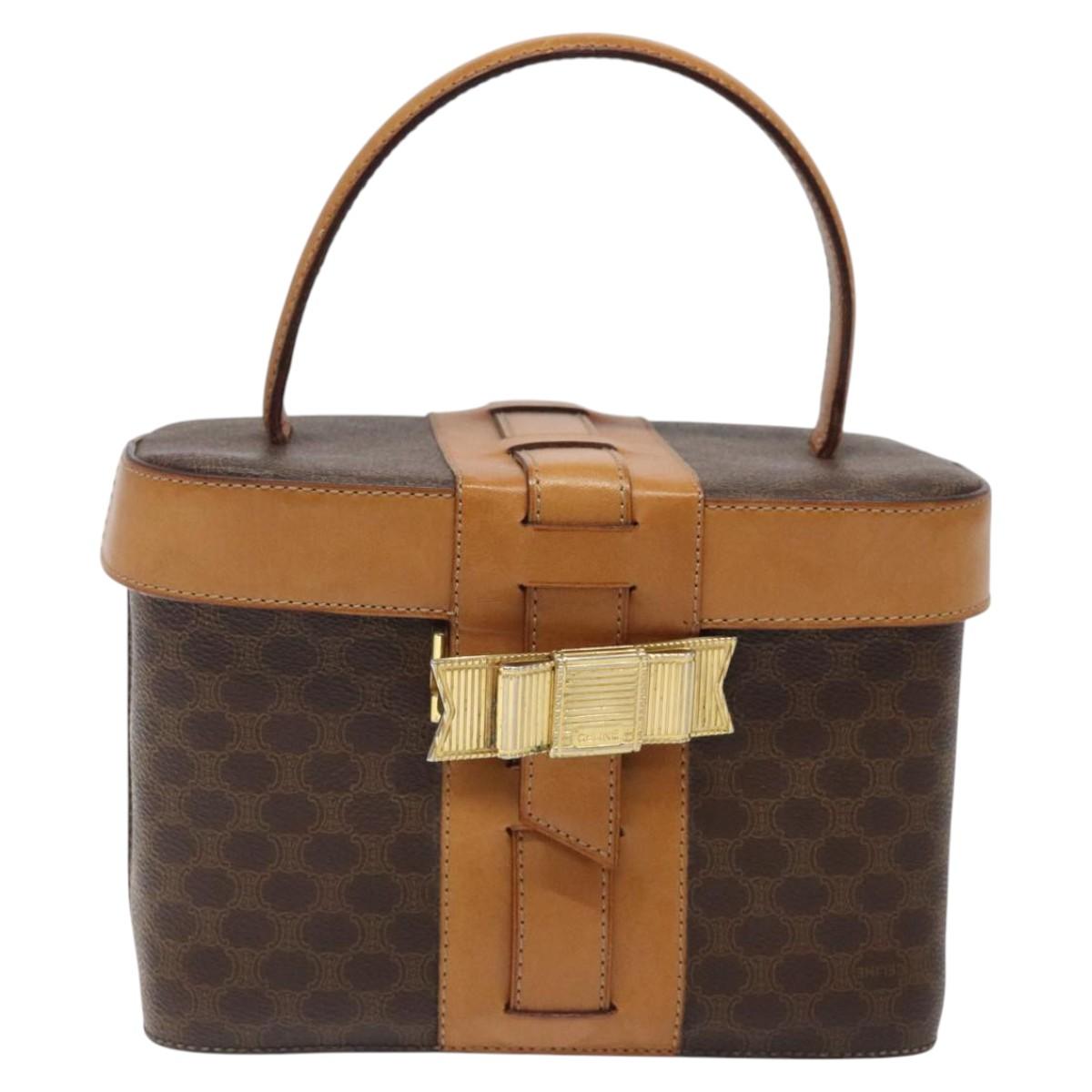 Céline Vanity, Brown, Canvas, handbag