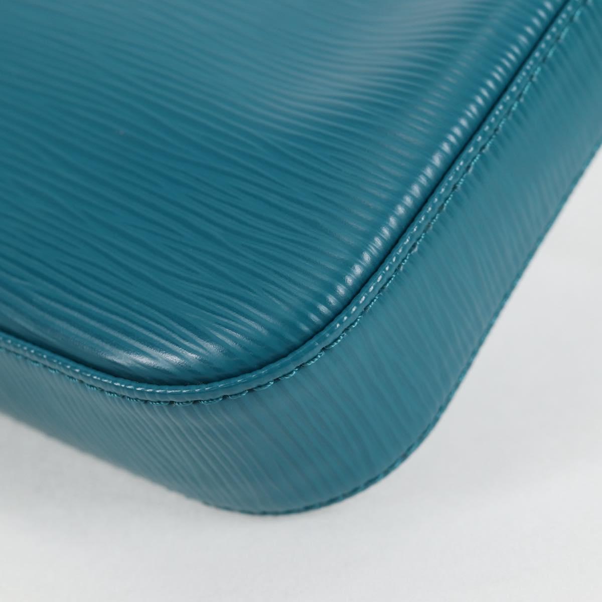 Louis Vuitton Pochette Accessoire, Blue, Leather, clutch