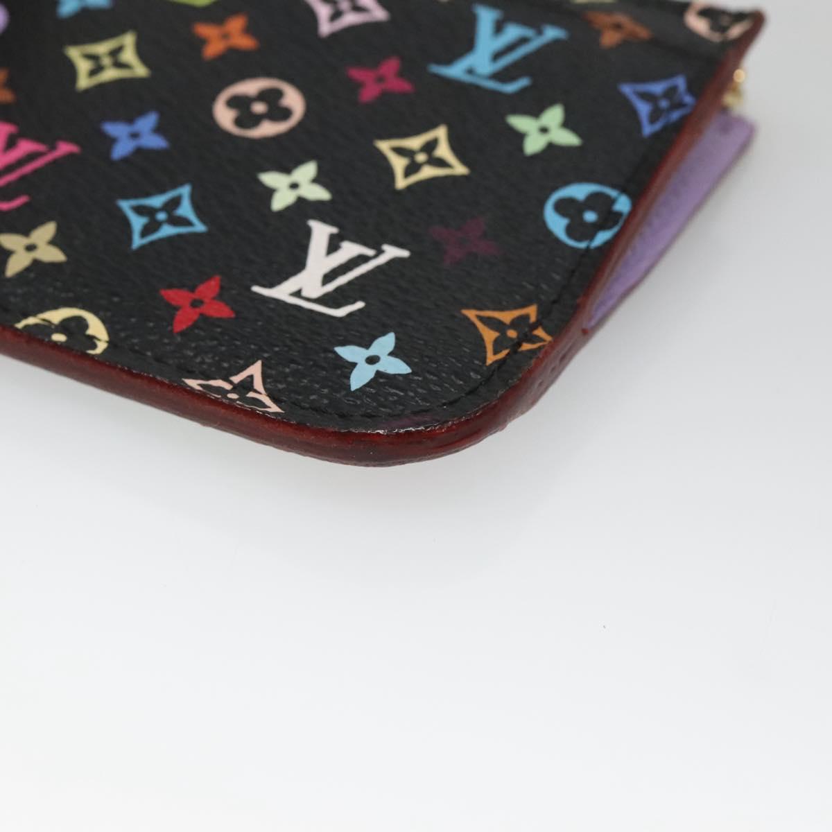 Louis Vuitton Pochette Clés, Black, Canvas, wallet