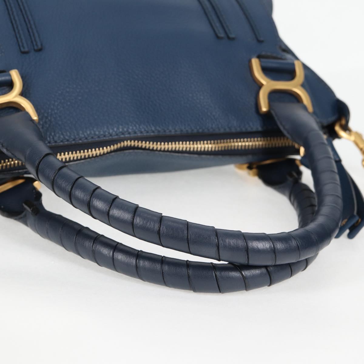 Chloé Marcie, Navy, Leather, handbag