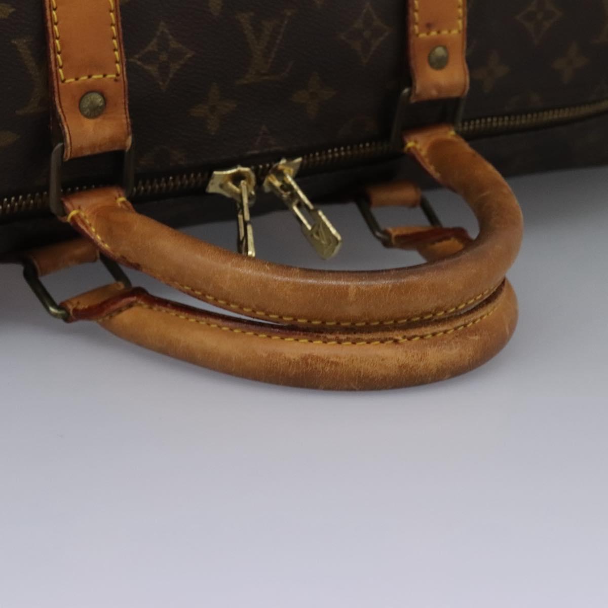 Louis Vuitton Keepall 55, Brown, Canvas, travel