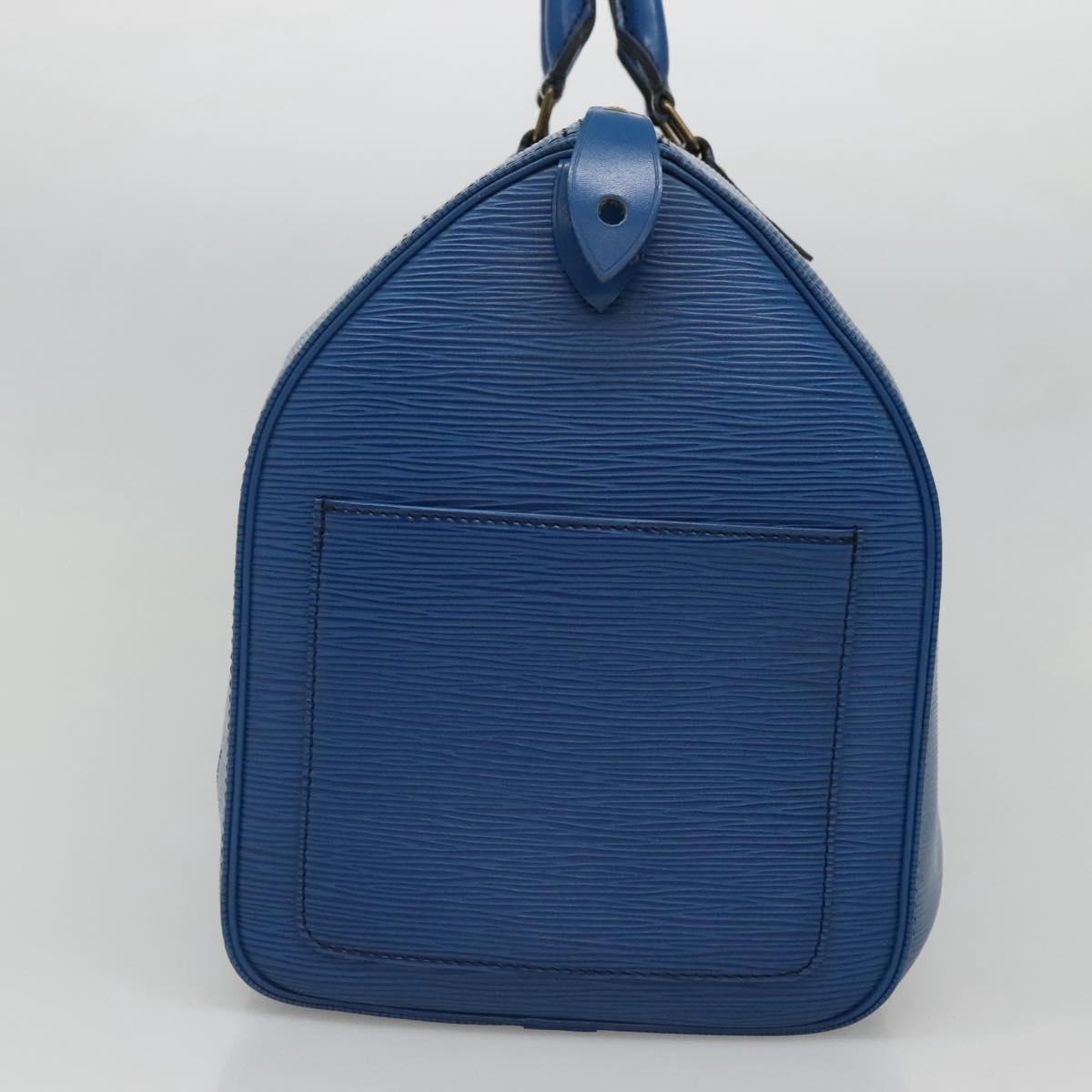Louis Vuitton Speedy 40, Navy, Leather, handbag