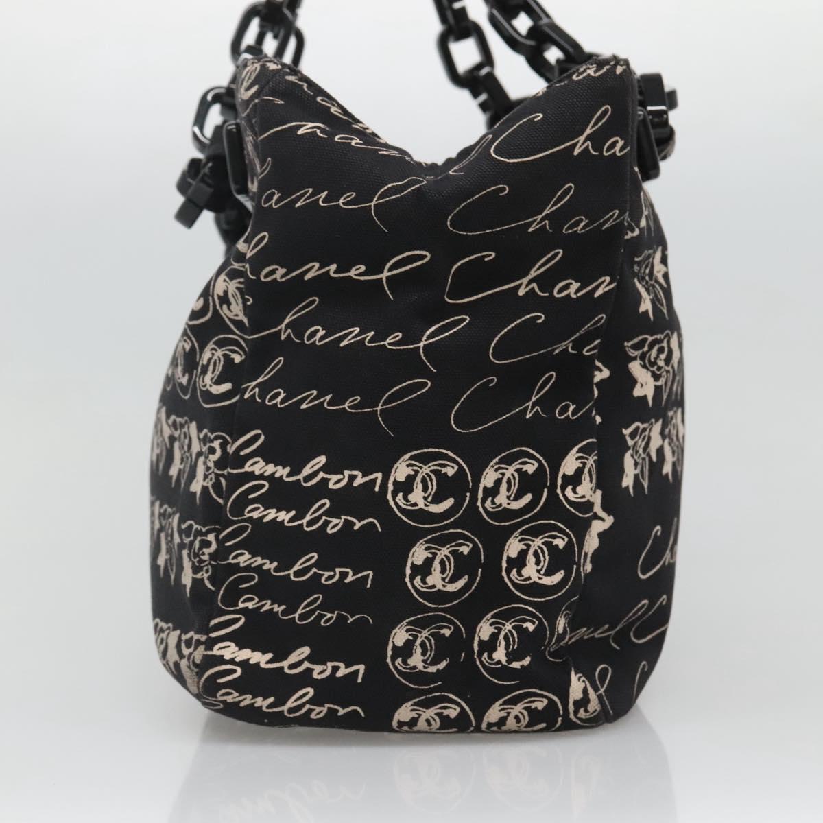 Chanel, Black, Canvas, tote