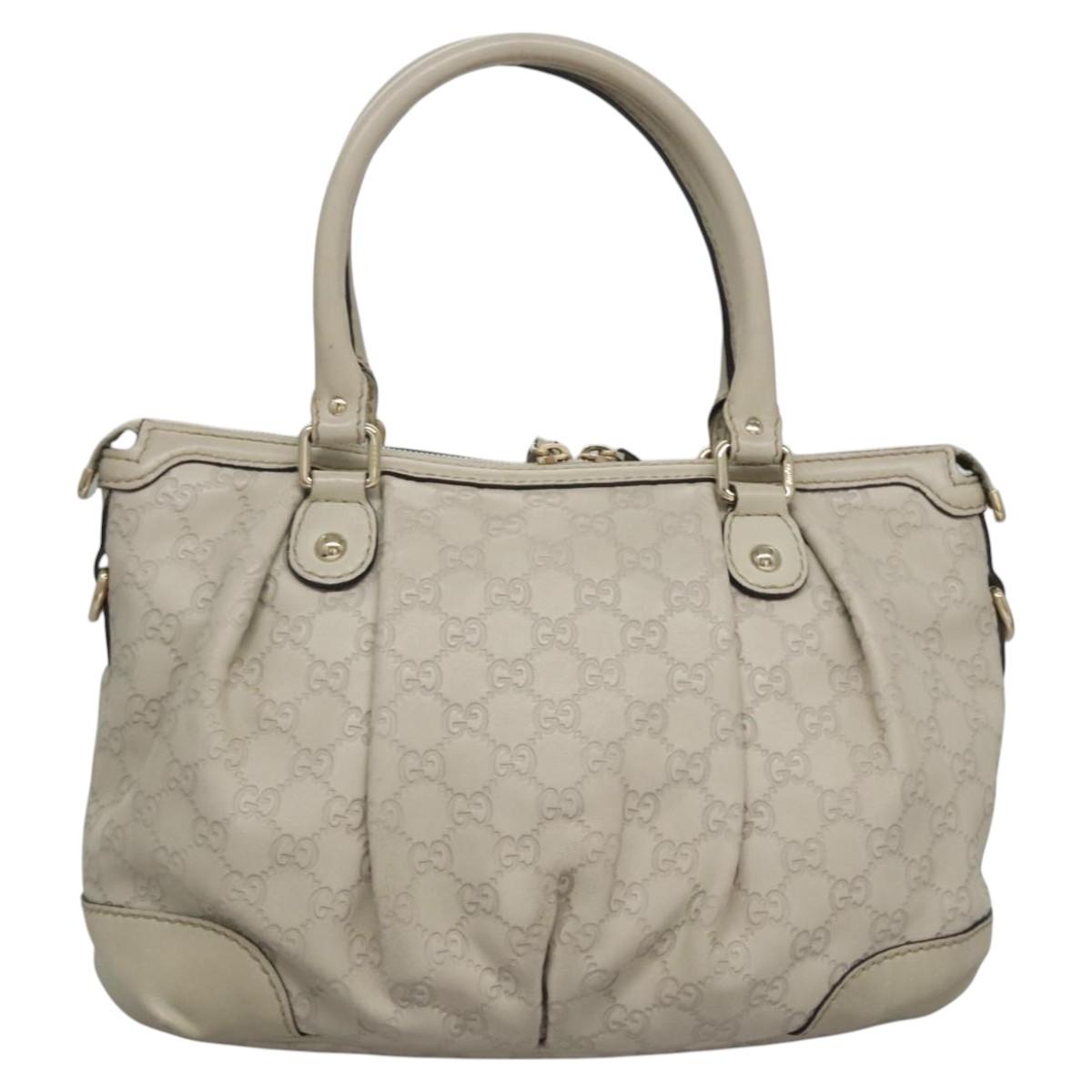 Gucci Sukey, White, Canvas, tote