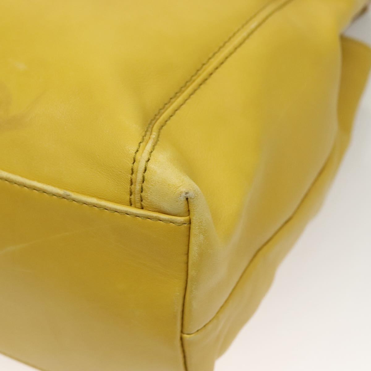 Chanel Coco Mark, Yellow, Leather, shoulder