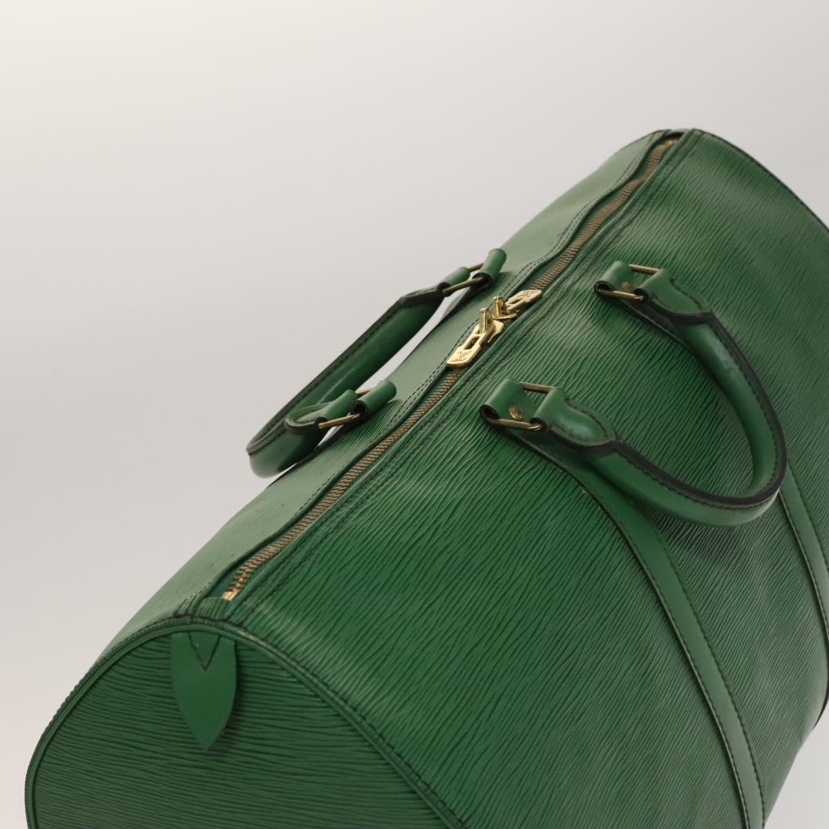 Louis Vuitton Keepall 50, Green, Leather, travel