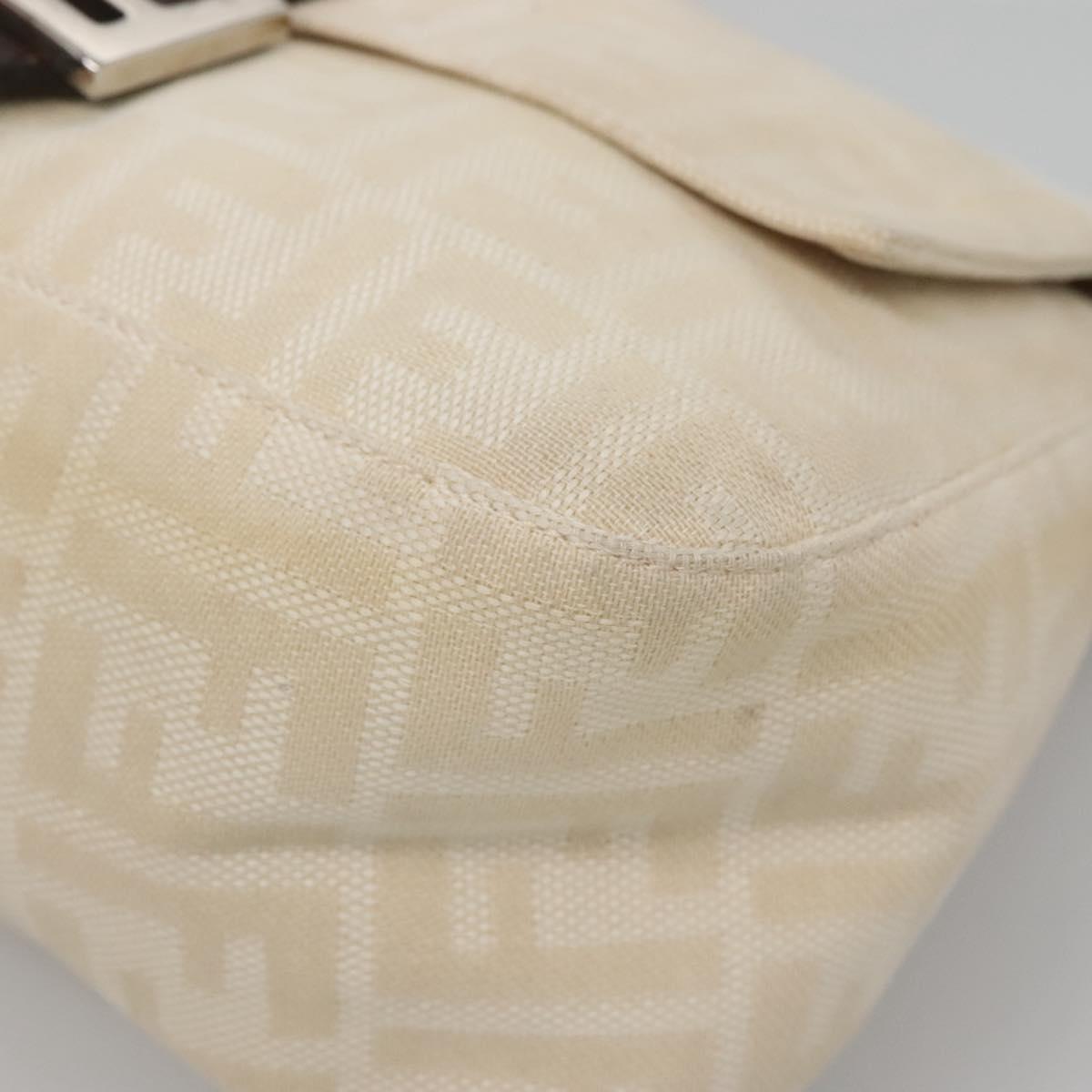 Fendi Mamma Baguette, Beige, Canvas, shoulder
