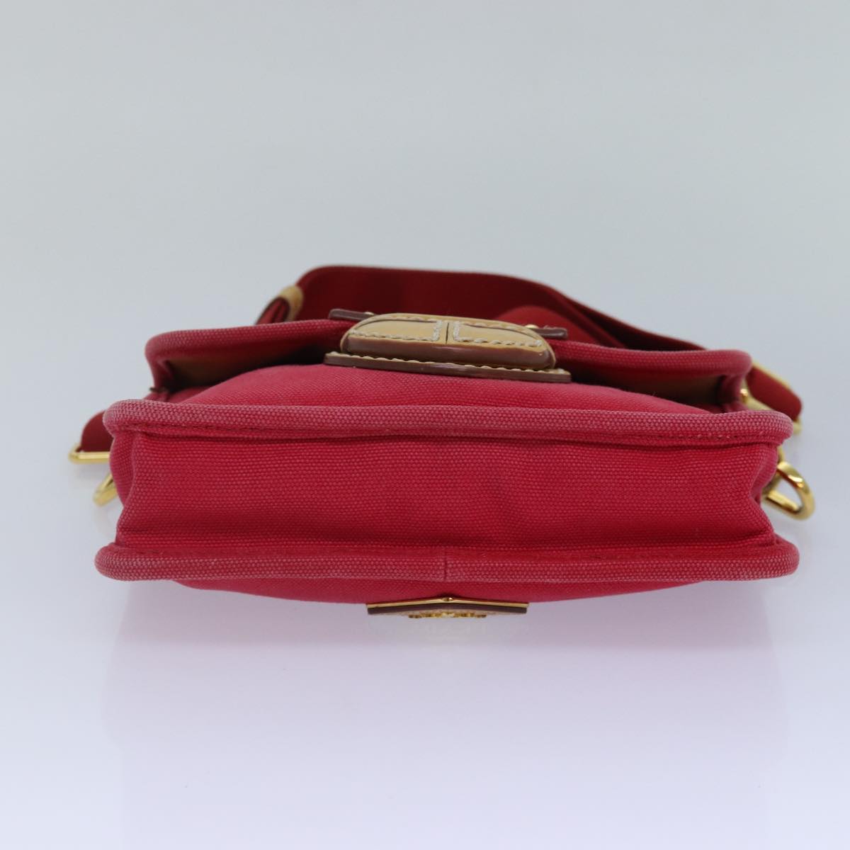 Prada, Red, Canvas, shoulder
