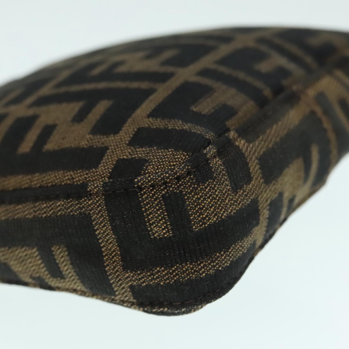 Fendi Mamma Baguette, Brown, Canvas, shoulder