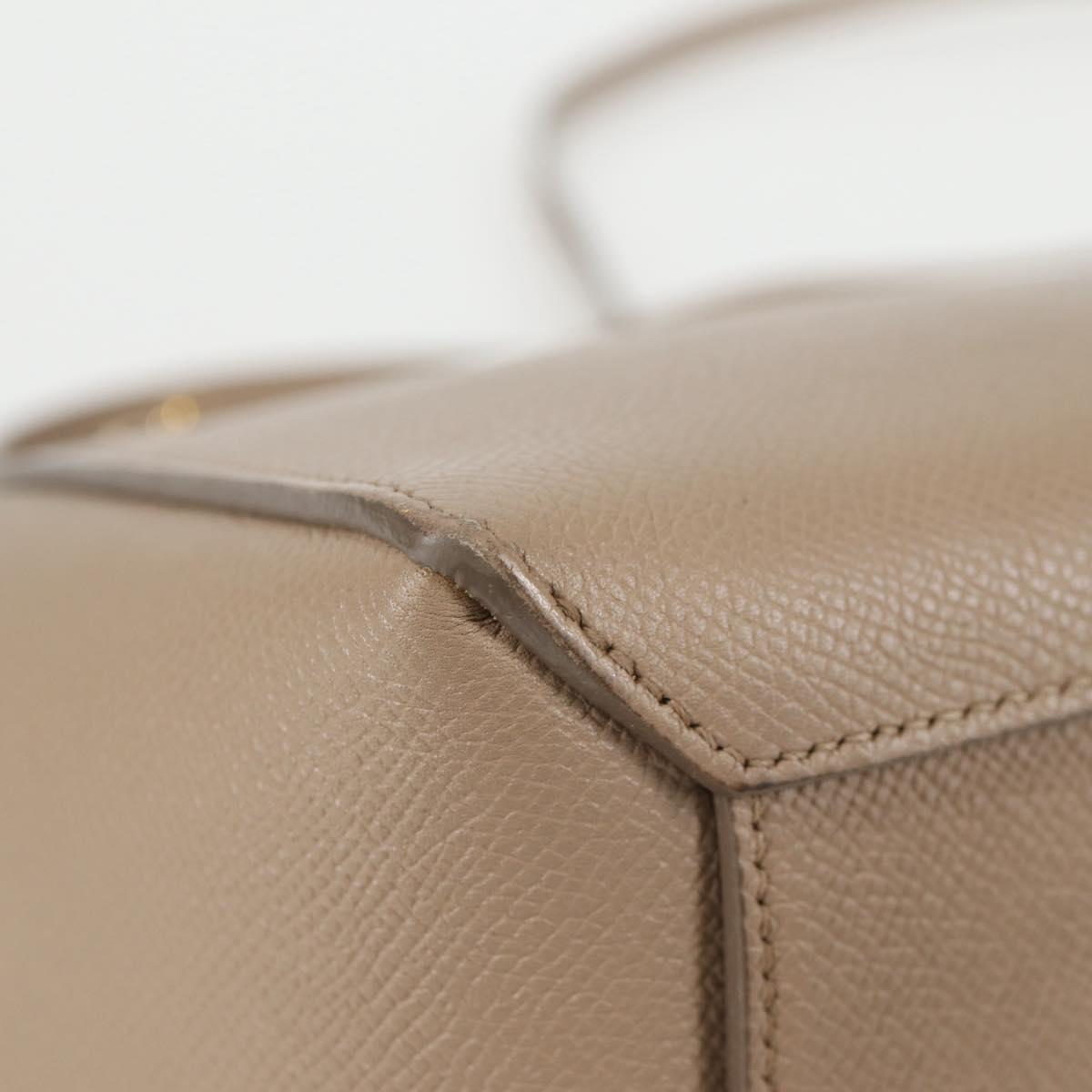 Céline Belt, Beige, Leather, handbag