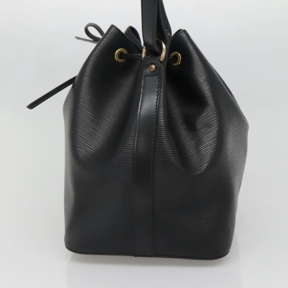 Louis Vuitton Petit Noé, Black, Leather, shoulder