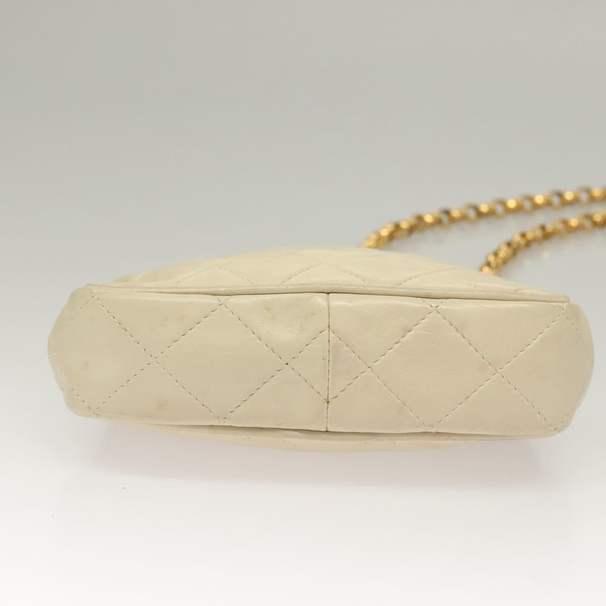 Chanel, White, Leather, shoulder