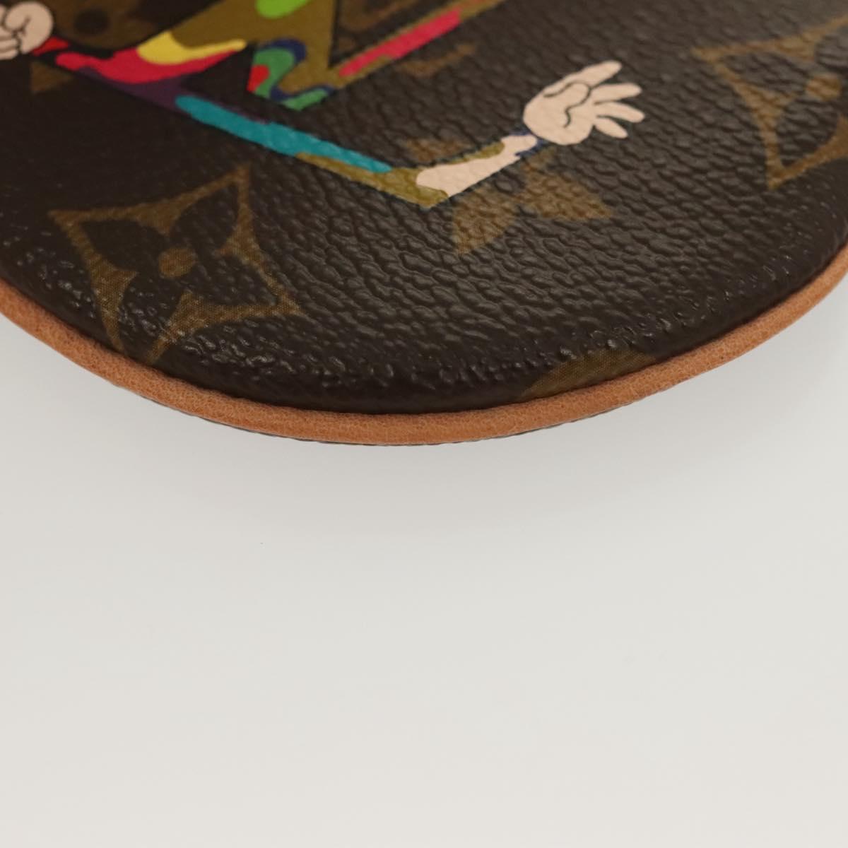 Louis Vuitton Porte Monnaie Rond, Brown, Canvas, wallet