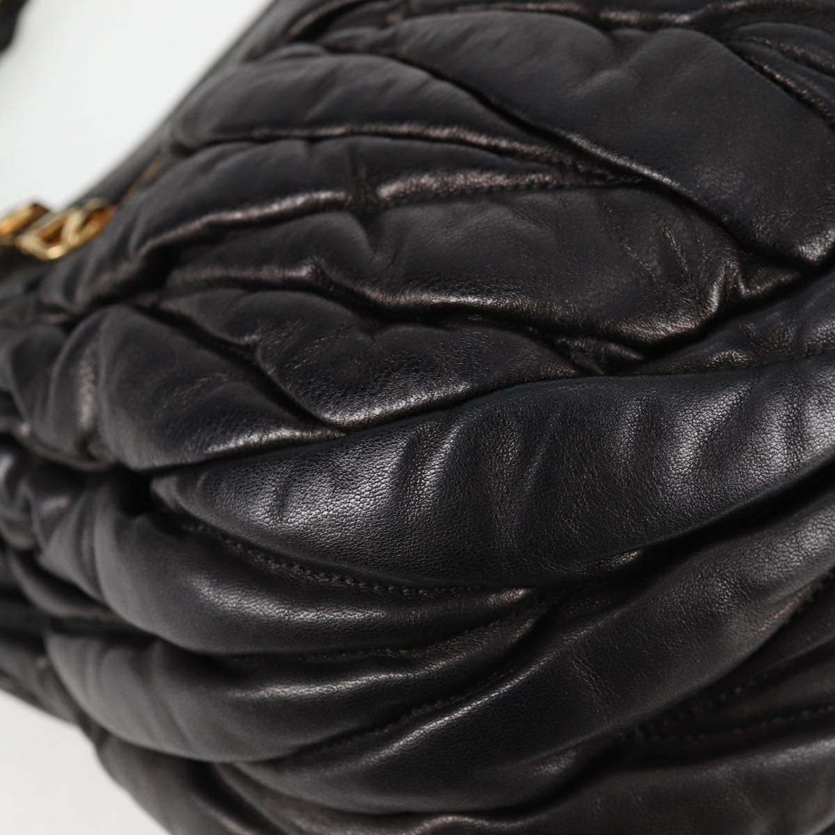Miu Miu Coffer, Black, Leather, handbag