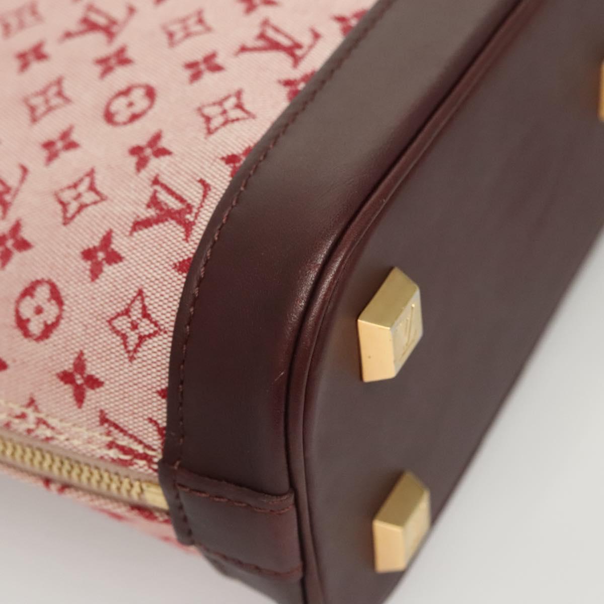 Louis Vuitton Alma Mini, Red, Canvas, handbag