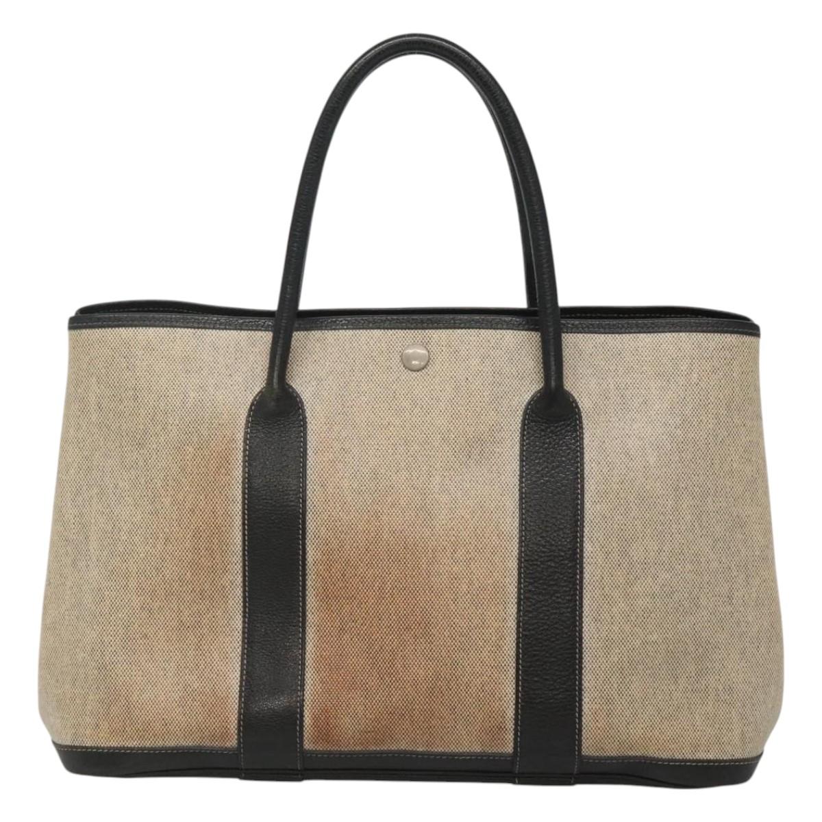 Hermès Garden Party, Beige, Canvas, tote