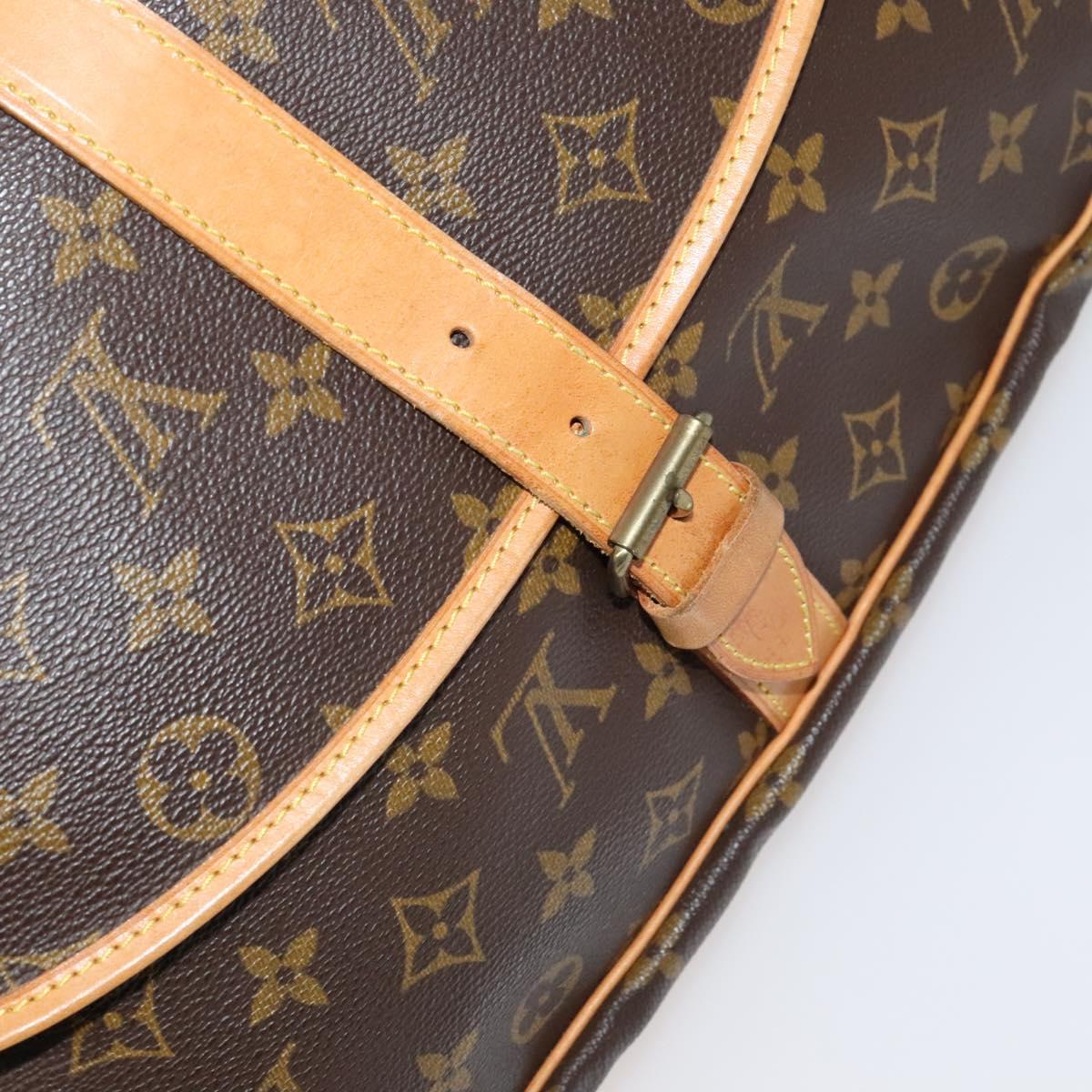 Louis Vuitton Saumur 35, Brown, Canvas, shoulder