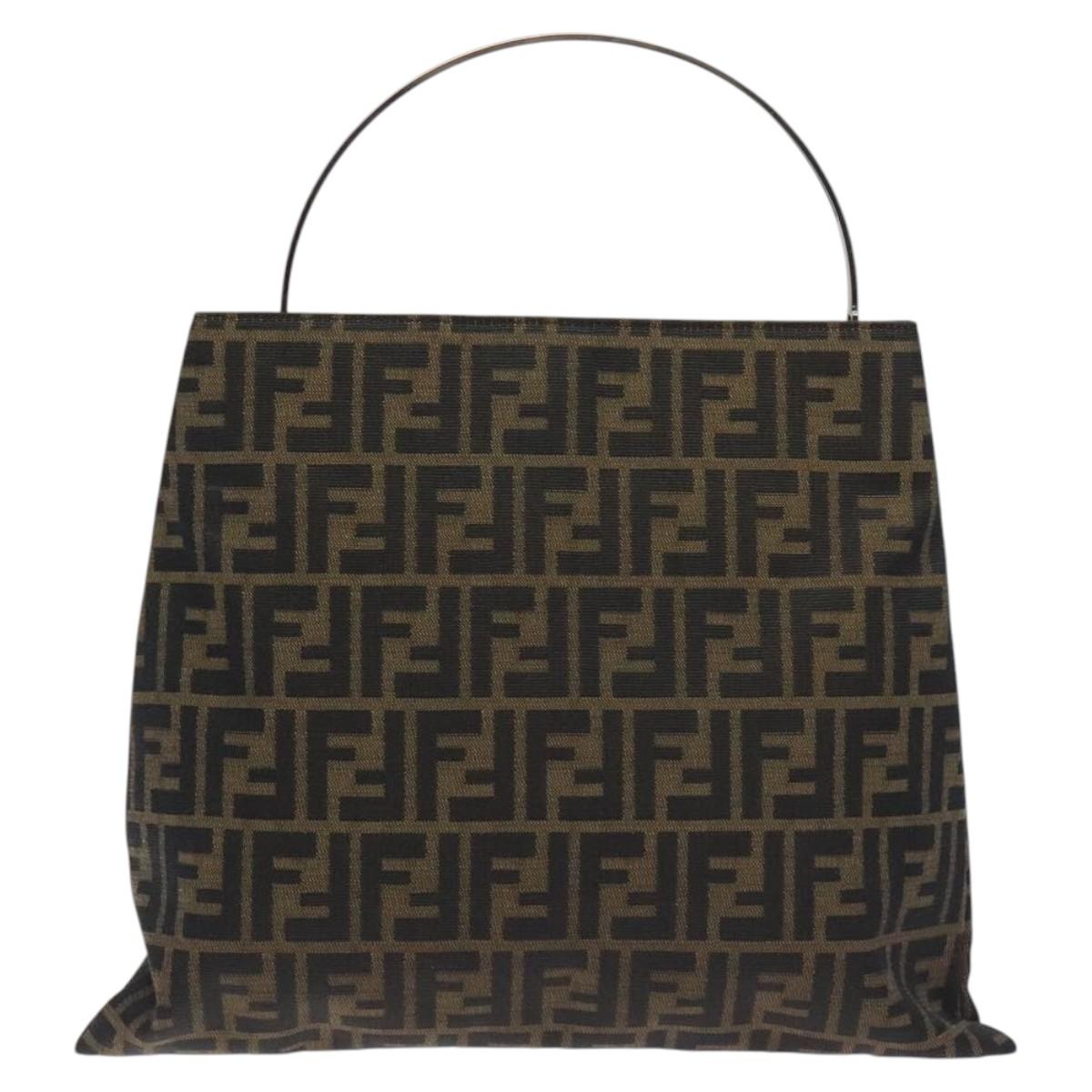 Fendi Zucca, Brown, Canvas, handbag