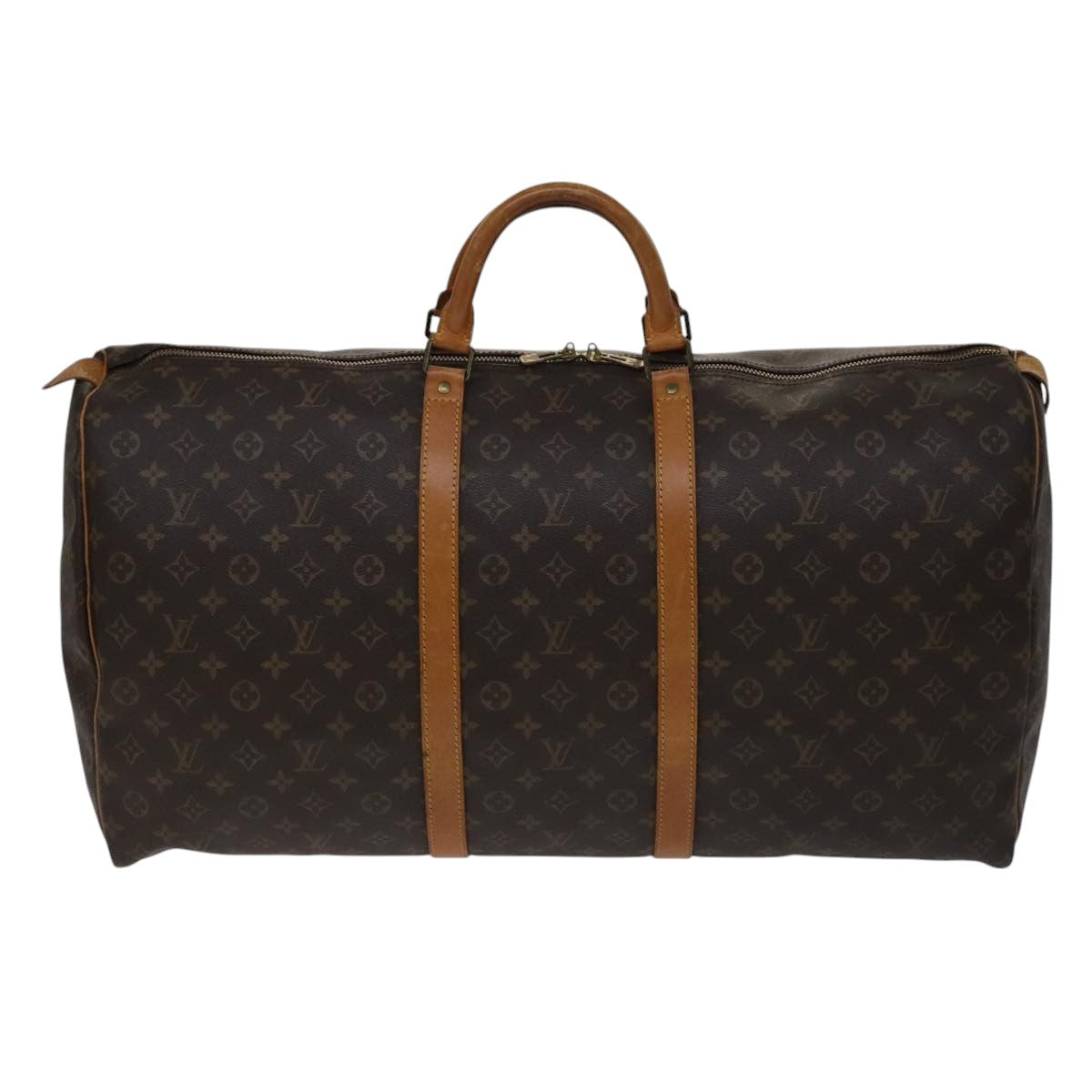 Louis Vuitton Keepall 60, Brown, Canvas, travel