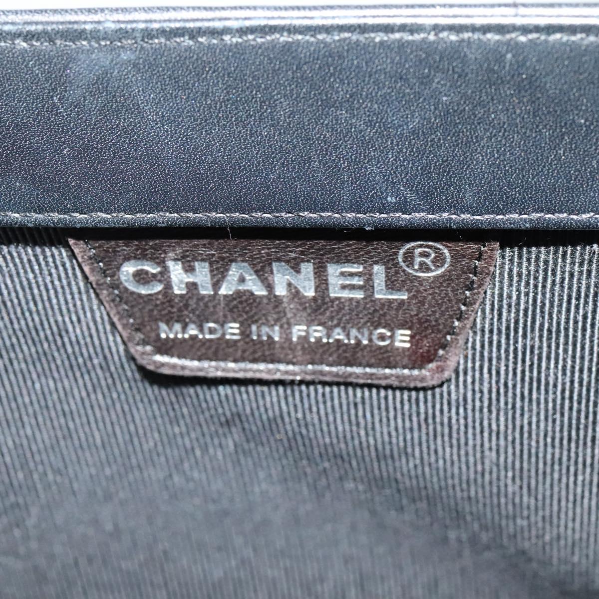 Chanel Chocolate bar, Black, Leather, handbag