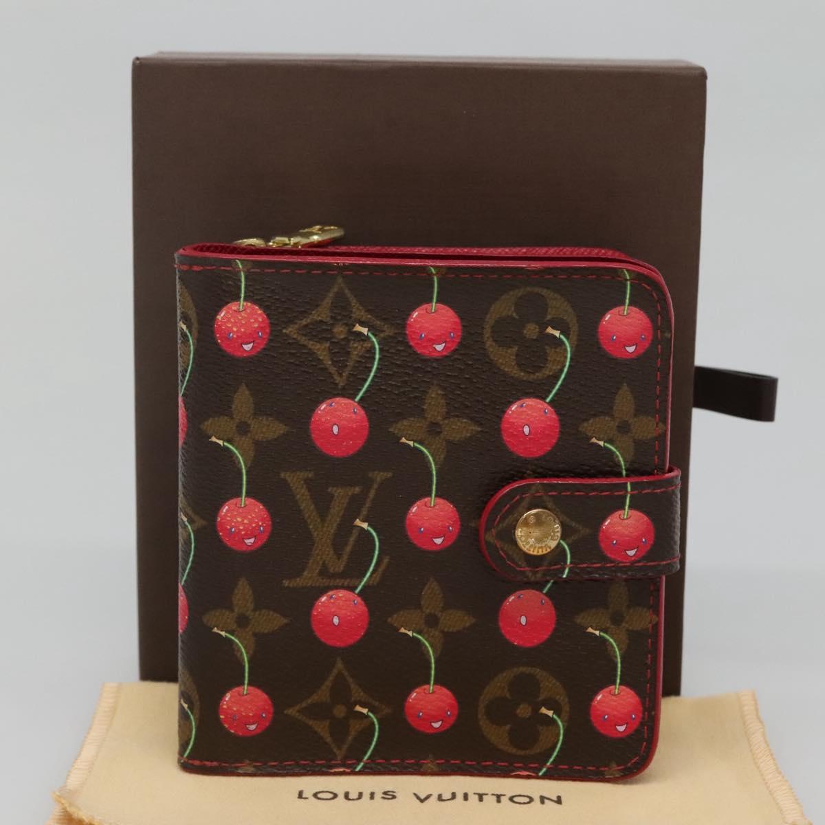 Louis Vuitton Compact zip, Brown, Canvas, wallet
