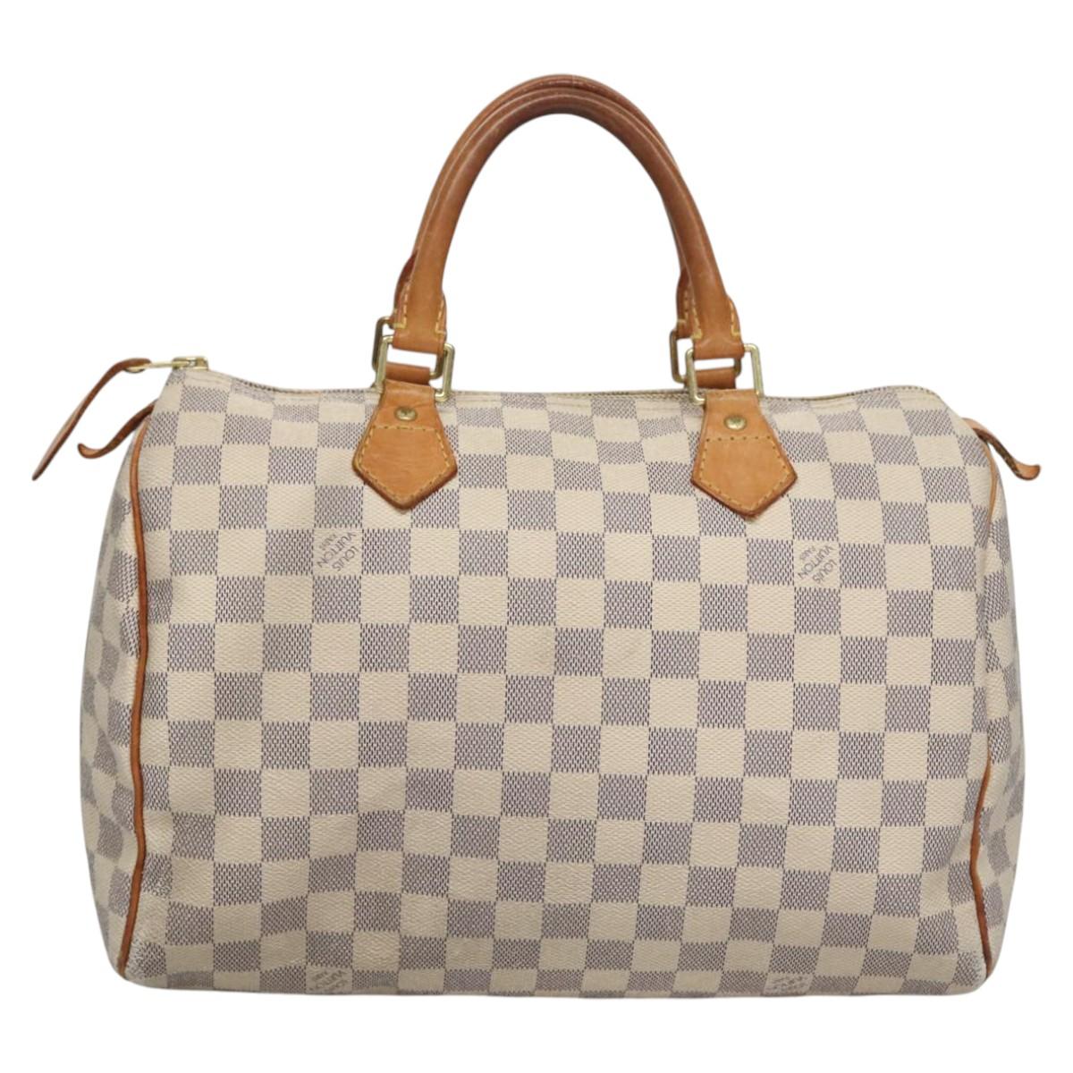 Louis Vuitton Speedy 30, White, Canvas, handbag