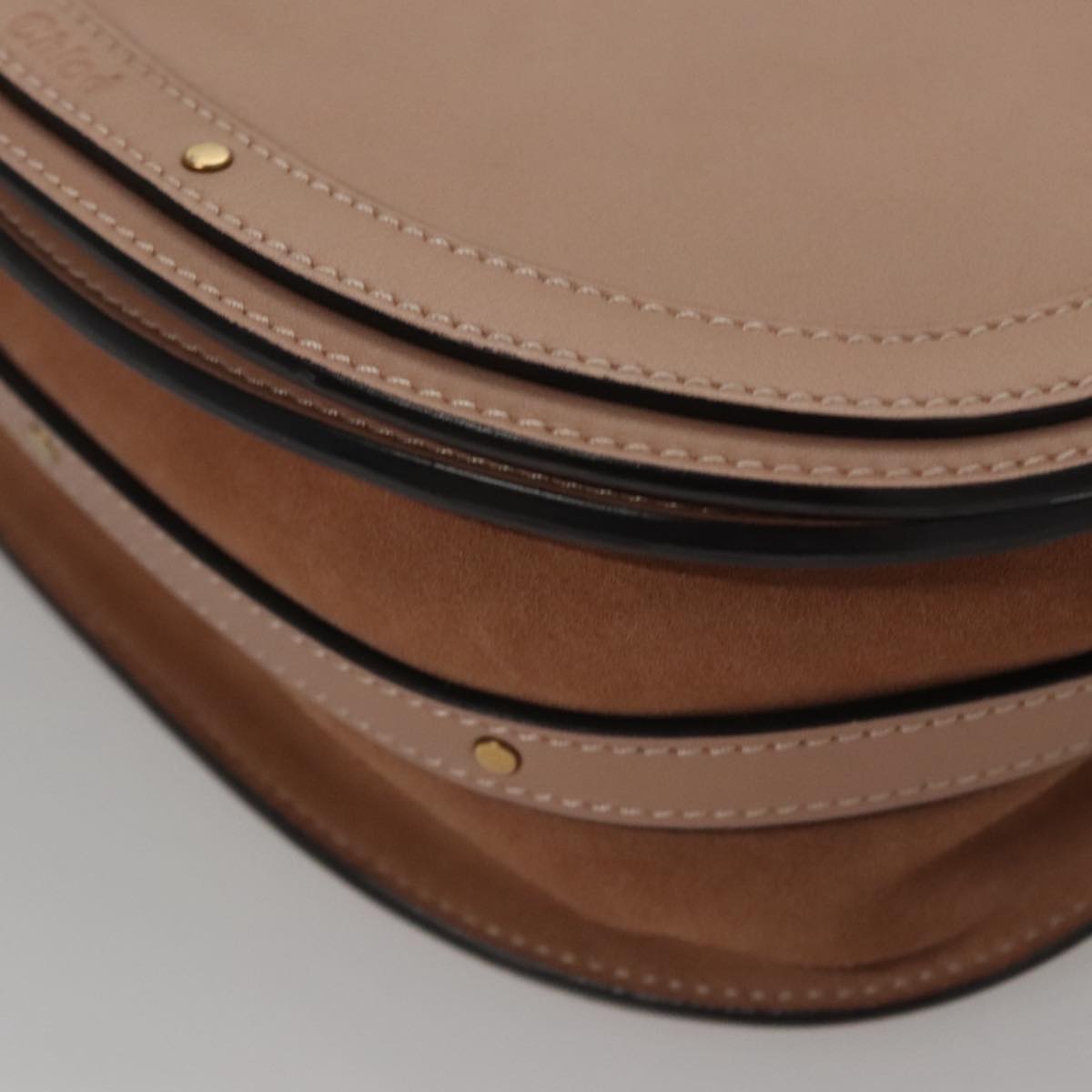 Chloé Nile, Beige, Leather, handbag