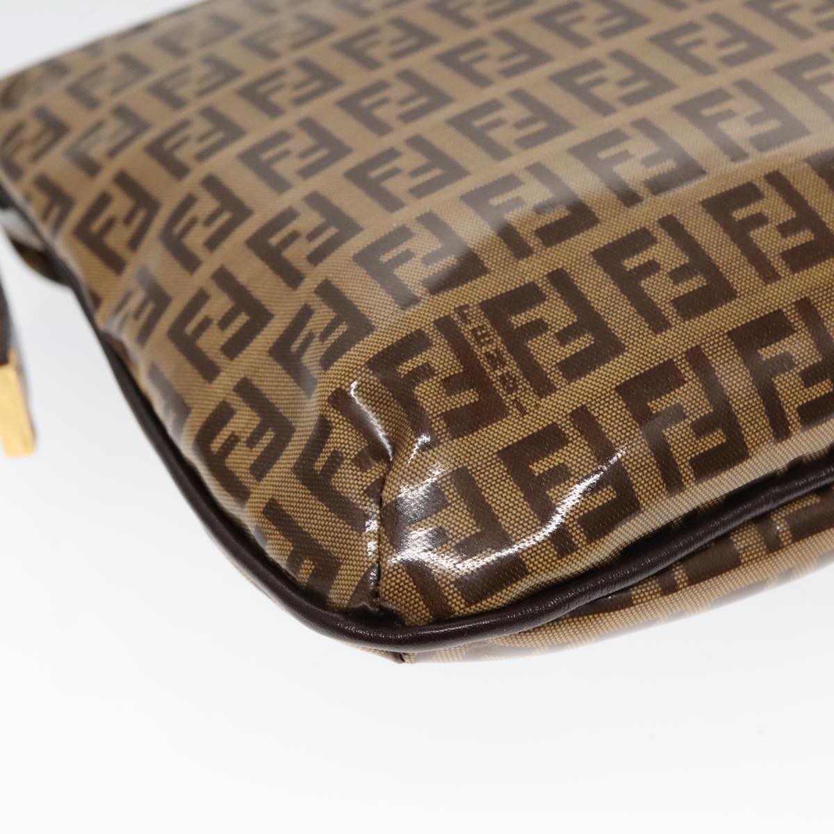 Fendi Baguette, Brown, Canvas, shoulder
