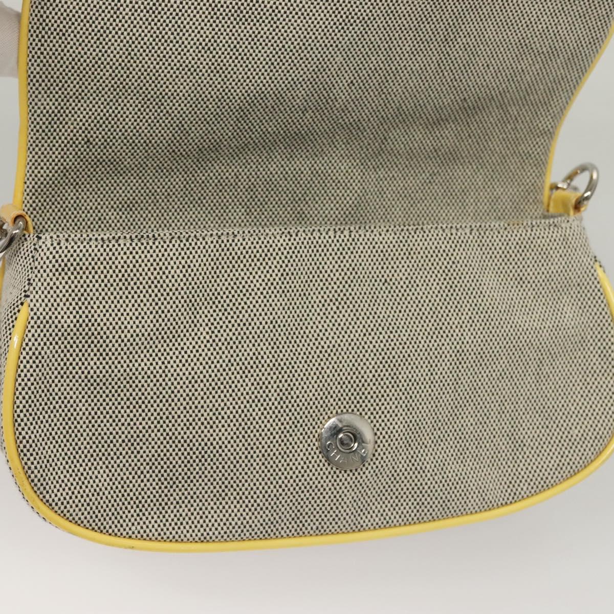 Chanel Camellia, Grey, Canvas, clutch