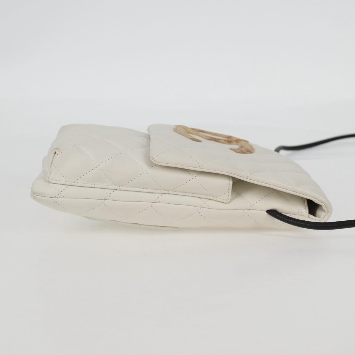 Chanel Cambon line, White, Leather, shoulder