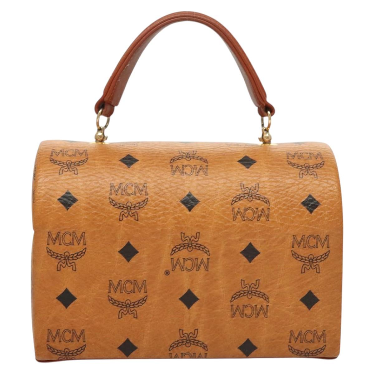 MCM Visetos, Brown, Canvas, handbag