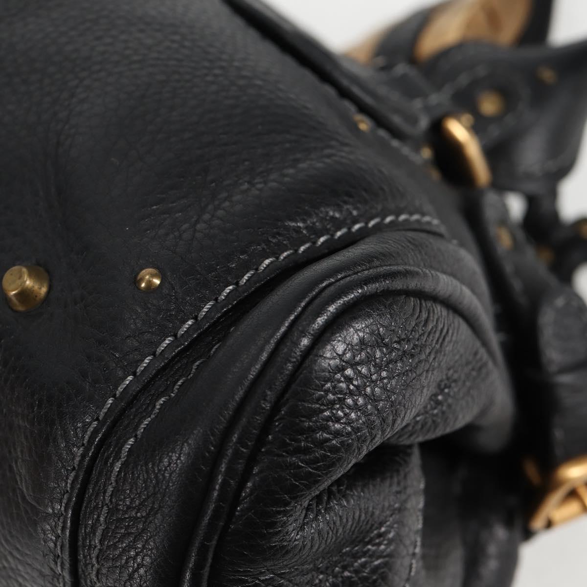Chloé Paddington, Black, Leather, handbag